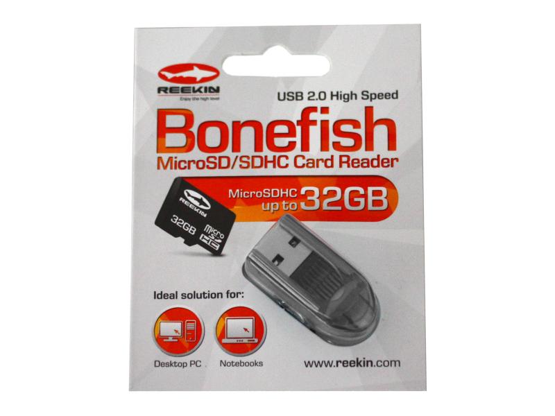 Reekin Bonefish USB 2.0 Muistikortinlukija microSDHC, musta